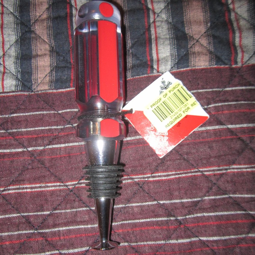 Red Neck wine stopper screwdriver    NEW